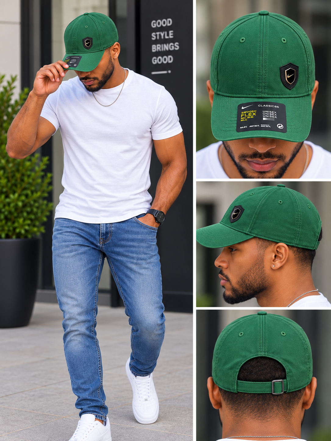 π Classic Green Flex Cap β Green π§’