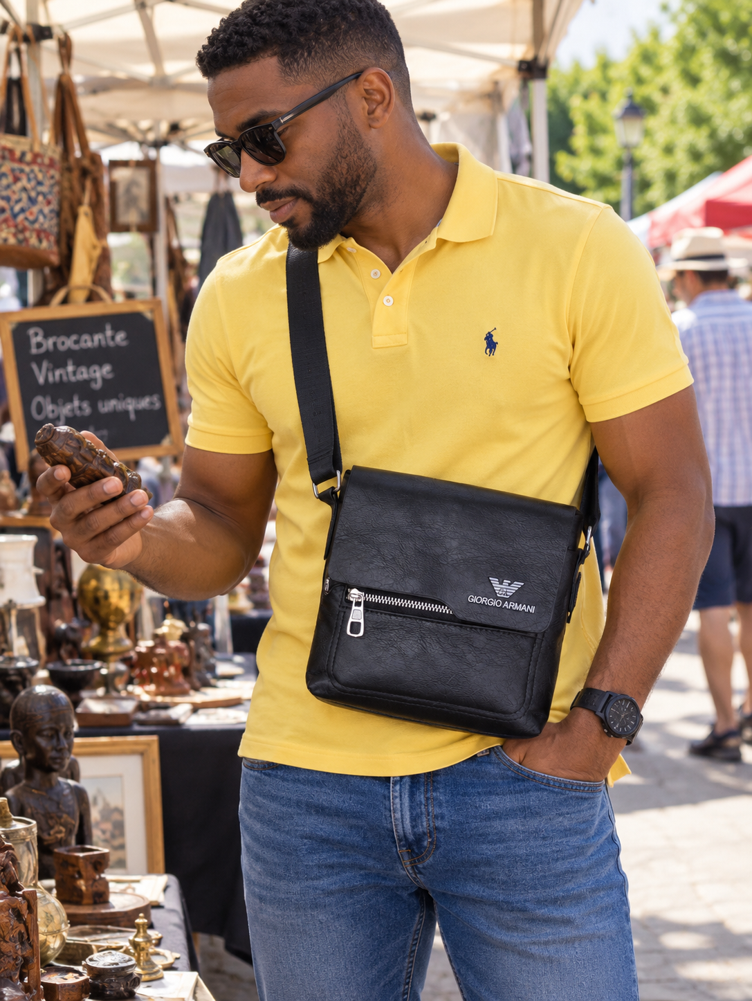 🖤 Leather Men’s Crossbody Bag