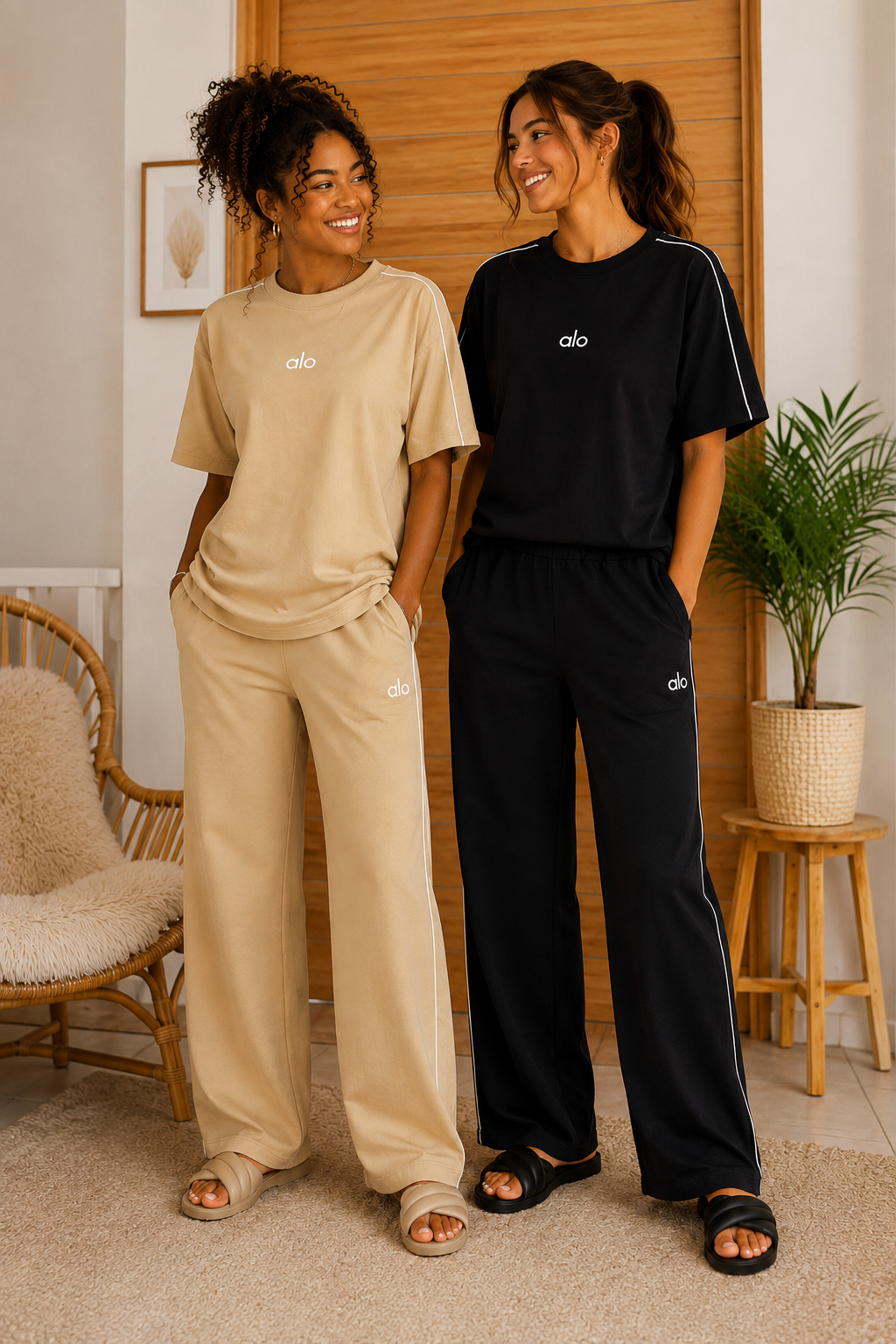 🤎 Beige & Black Comfort Set