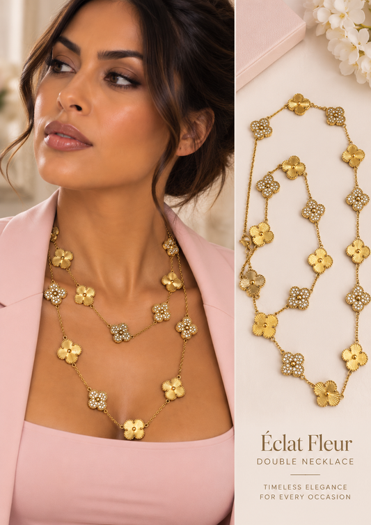 ✨Éclat Fleur Double Necklace