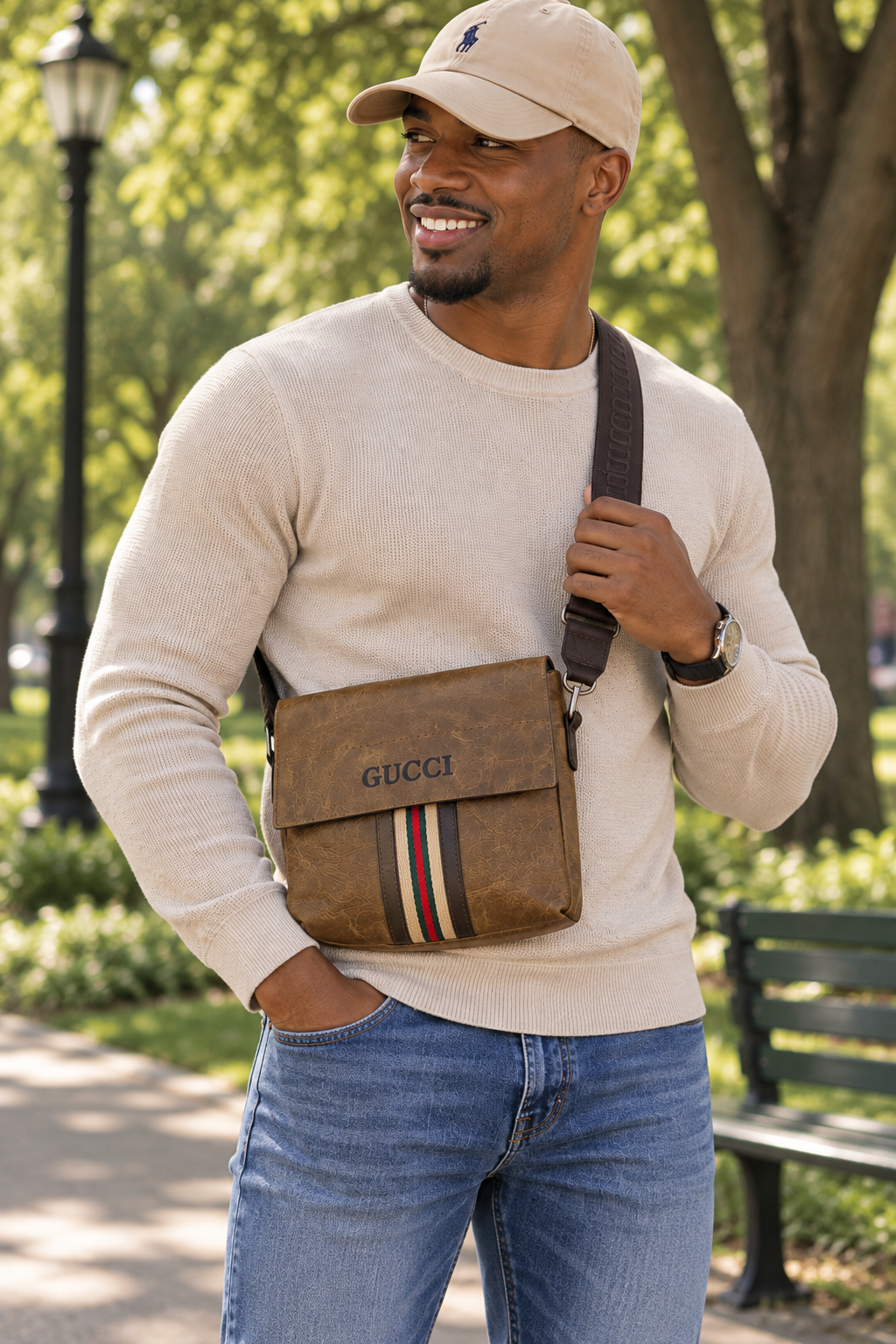 🖤 Leather Men’s Crossbody Bag