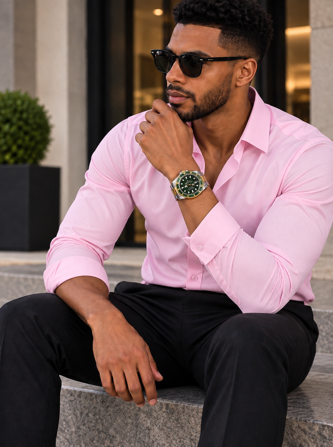 ⌚ Stainless Steel Chronograph Watch