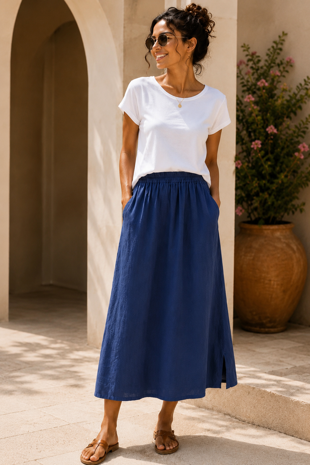🌿 Linen Flow Maxi Skirt 🌿
