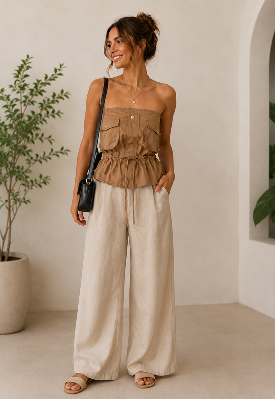 🌸 Utility Peplum Top 💕