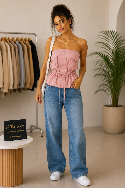 🌸 Utility Peplum Top 💕
