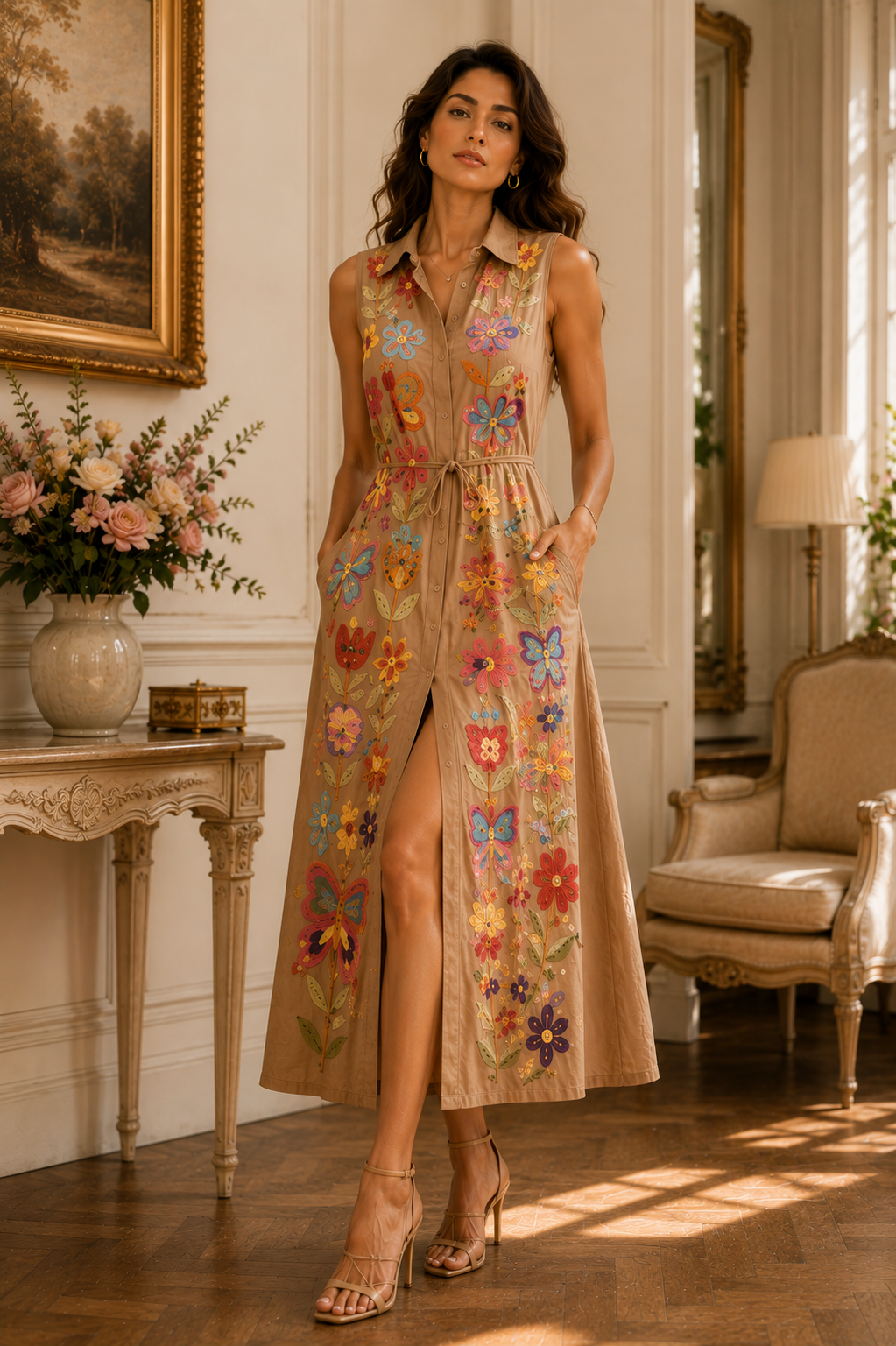 Women Dress with Broderie