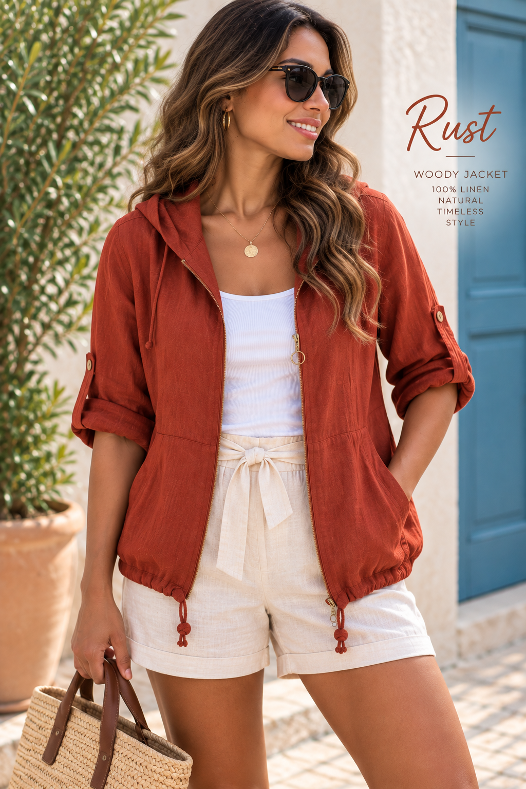 💙 Woody Sophistiqué – Linen Jacket