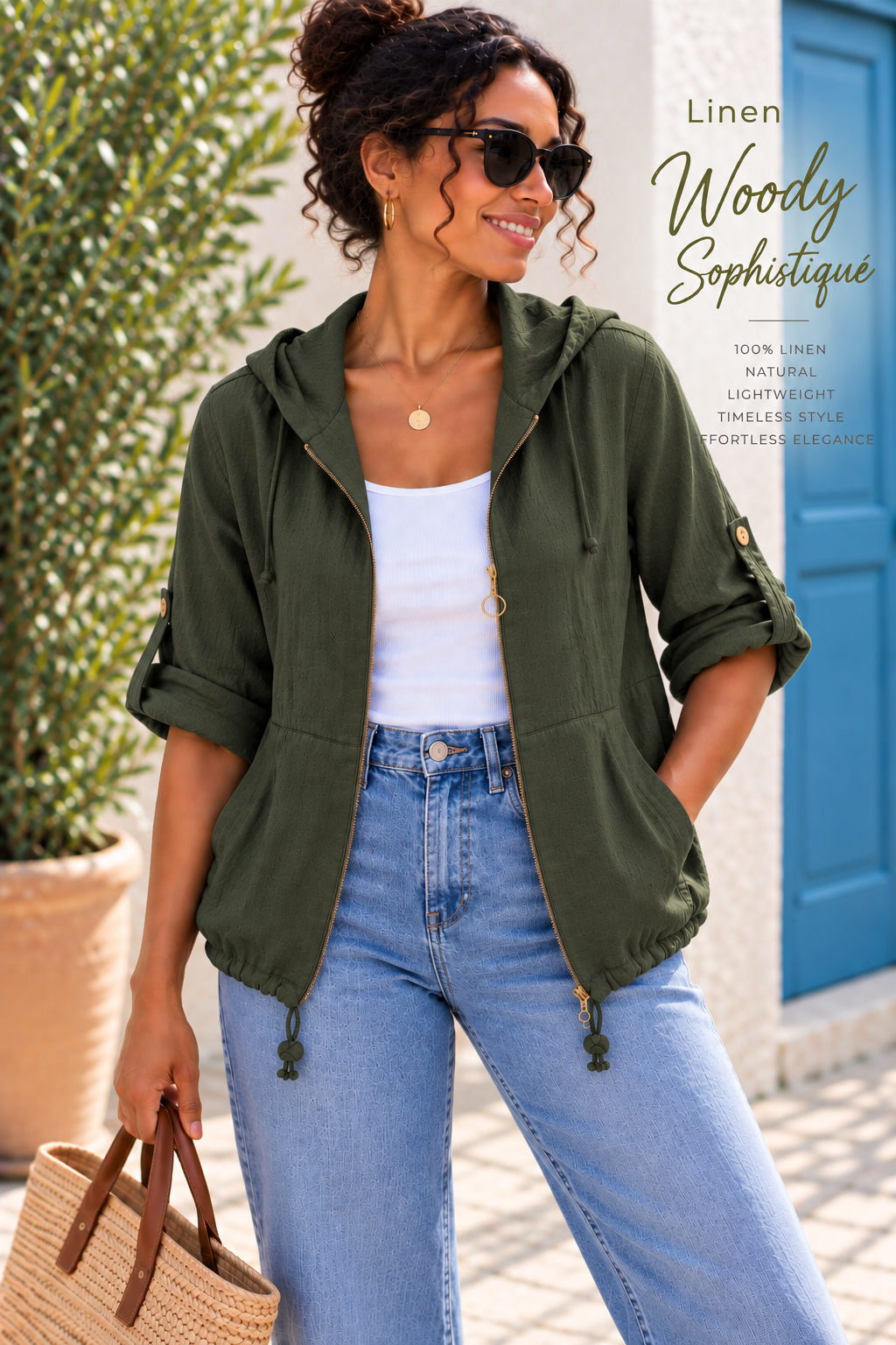 💙 Woody Sophistiqué – Linen Jacket