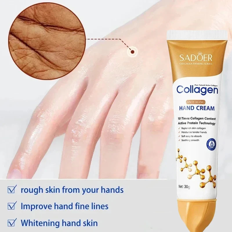 Collagen Anti-wrinkle Hand Cream Skin Soften Nourish Anti-drying