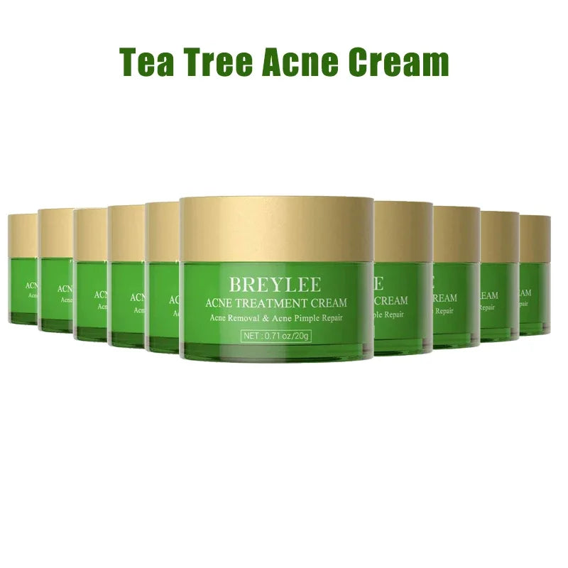 BREYLEE   Tea Tree Face Cream Moisturizing Water Oil Balance 20G 10PCS