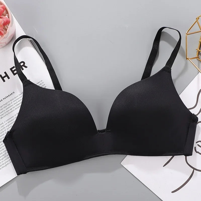 Women No Wire Push Up Seamless Bra Sexy Underwear Girls Students Breathable Thin 12 Colors Bras Female's Bra Breathable Gathered