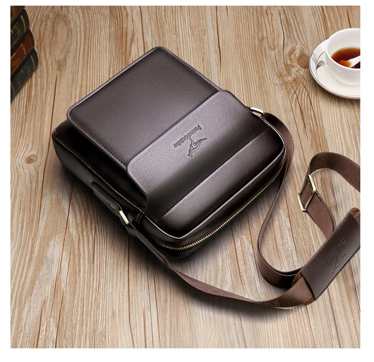 Luxury  Business High Quality Casual Men Bag Vertical Business Leather Shoulder  fashion Man Crossbody Messenger