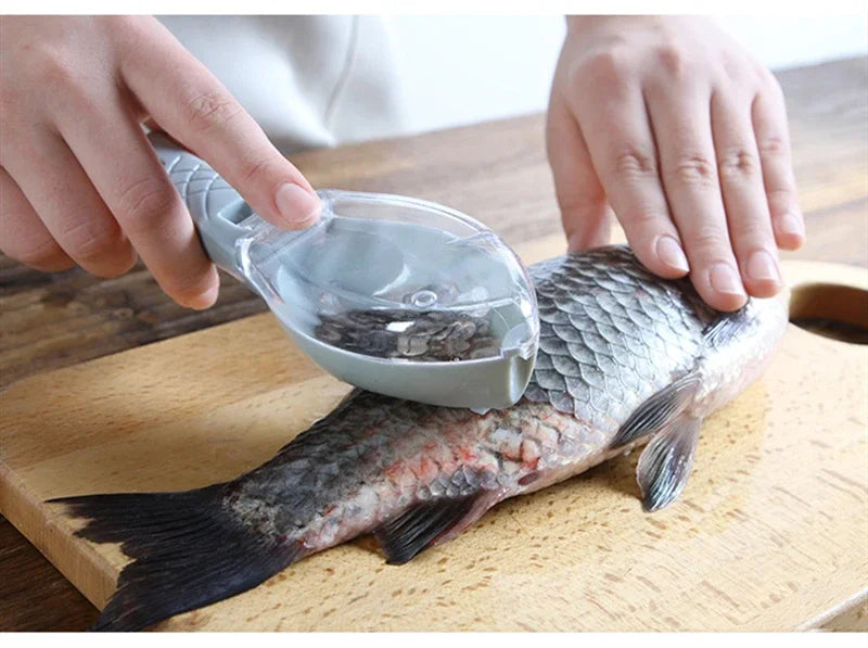 Fish Scales Graters Scraper Fish Cleaning Tool Scraping Scales Device with Cover