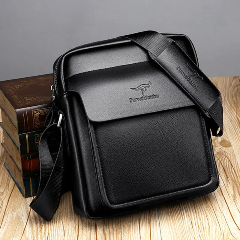 Luxury  Business High Quality Casual Men Bag Vertical Business Leather Shoulder  fashion Man Crossbody Messenger