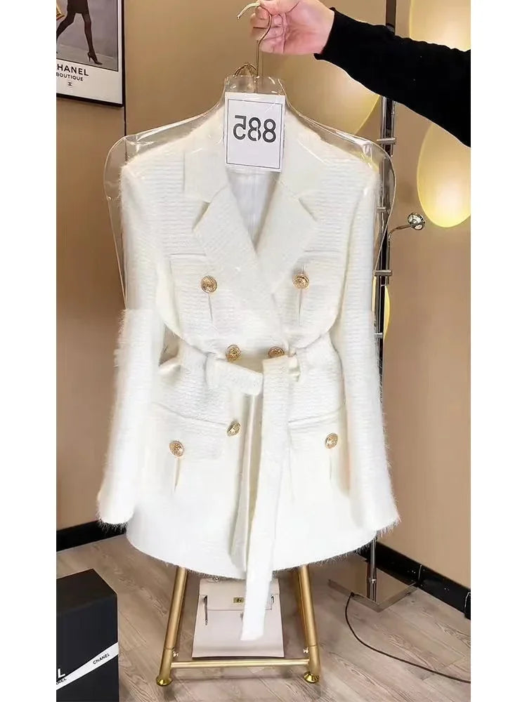 Fashion White Blazer Jacket For Women