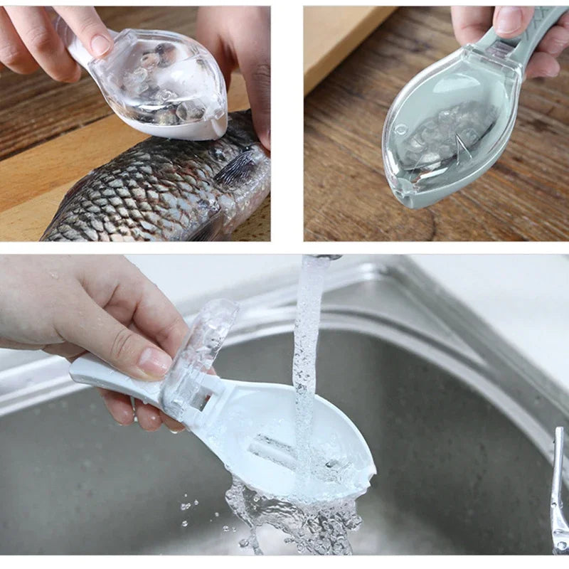 Fish Scales Graters Scraper Fish Cleaning Tool Scraping Scales Device with Cover