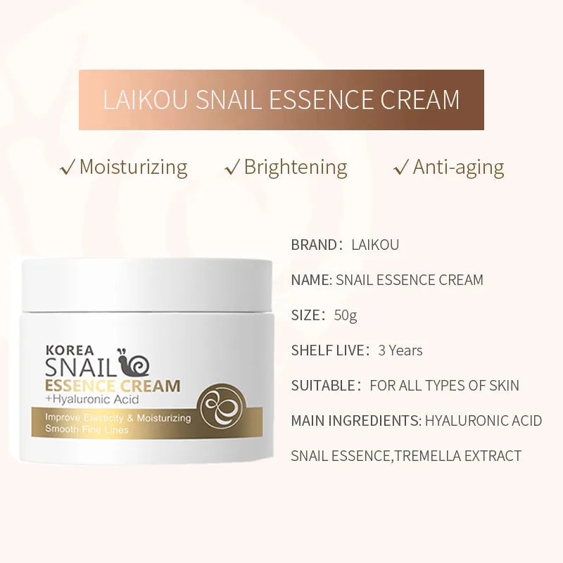 Snail Face Serum and Cream Moisturizing Anti Wrinkle Cream Collagen Nourishing Day Creams Facial Skin Care