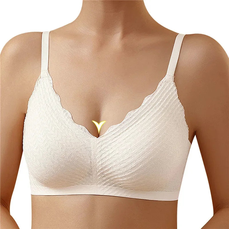 Woman  Laser Cut Seamless Wireless Push Up Bra Basic Crop Top Por Mayor Paddeden