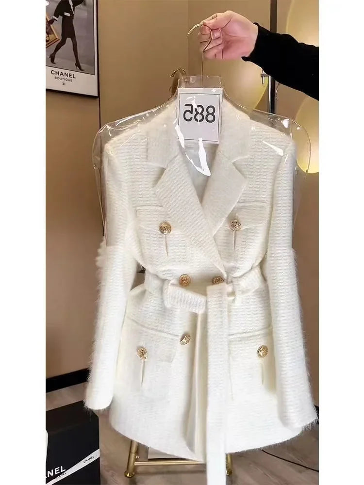 Fashion White Blazer Jacket For Women