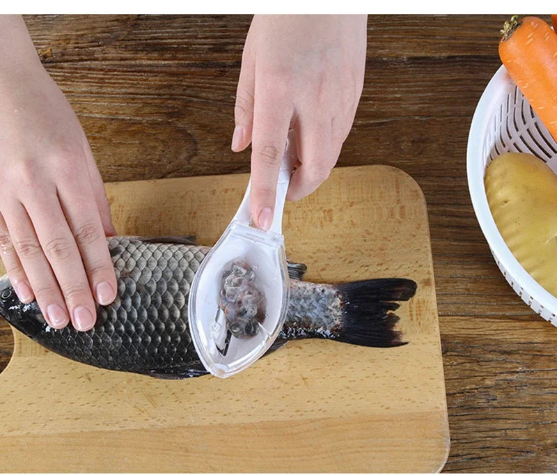 Fish Scales Graters Scraper Fish Cleaning Tool Scraping Scales Device with Cover