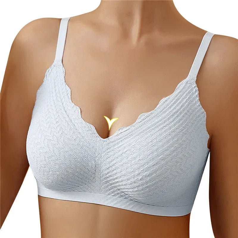 Woman  Laser Cut Seamless Wireless Push Up Bra Basic Crop Top Por Mayor Paddeden