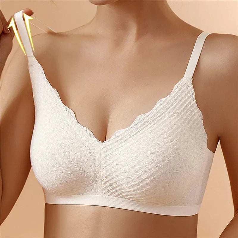 Woman  Laser Cut Seamless Wireless Push Up Bra Basic Crop Top Por Mayor Paddeden