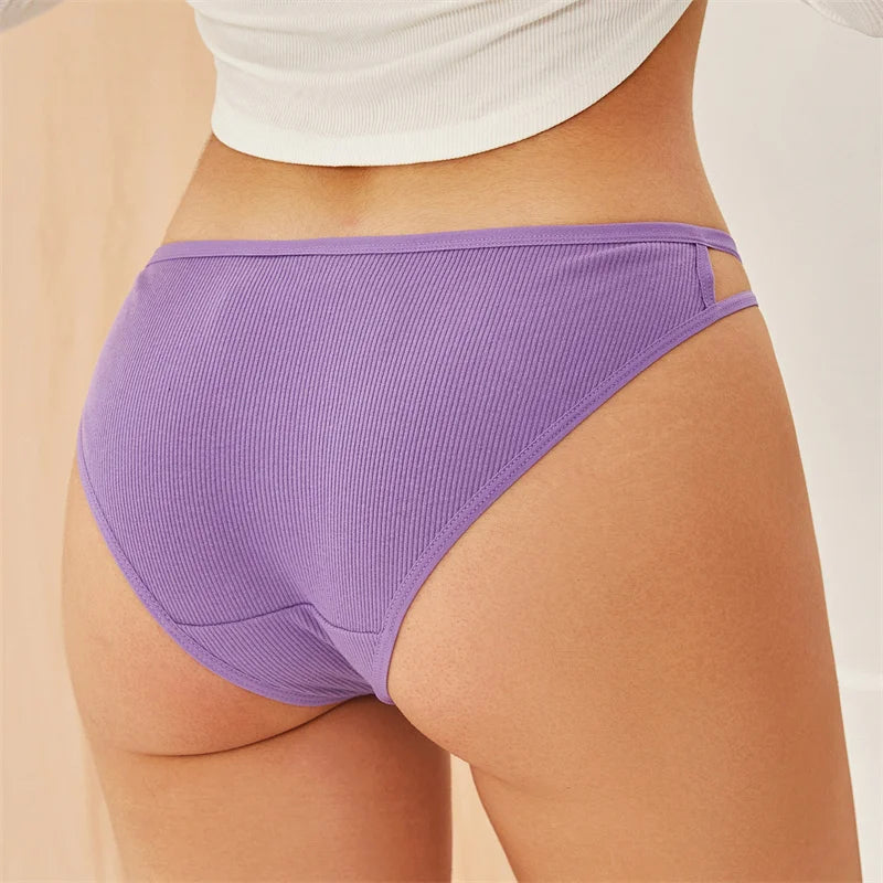 3PCS/Set Women Cotton Panties Sexy Low Rise Panties