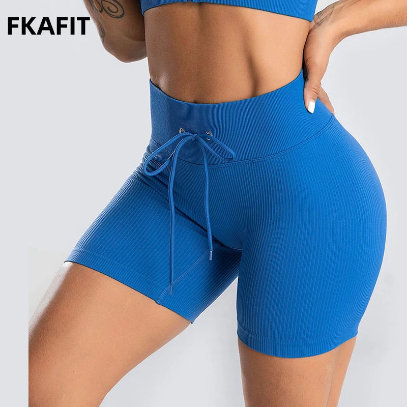 Sport Shorts Women Push Up High Waist Tummy Control Compression Workout Gym Tight