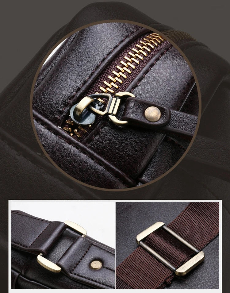 Luxury  Business High Quality Casual Men Bag Vertical Business Leather Shoulder  fashion Man Crossbody Messenger