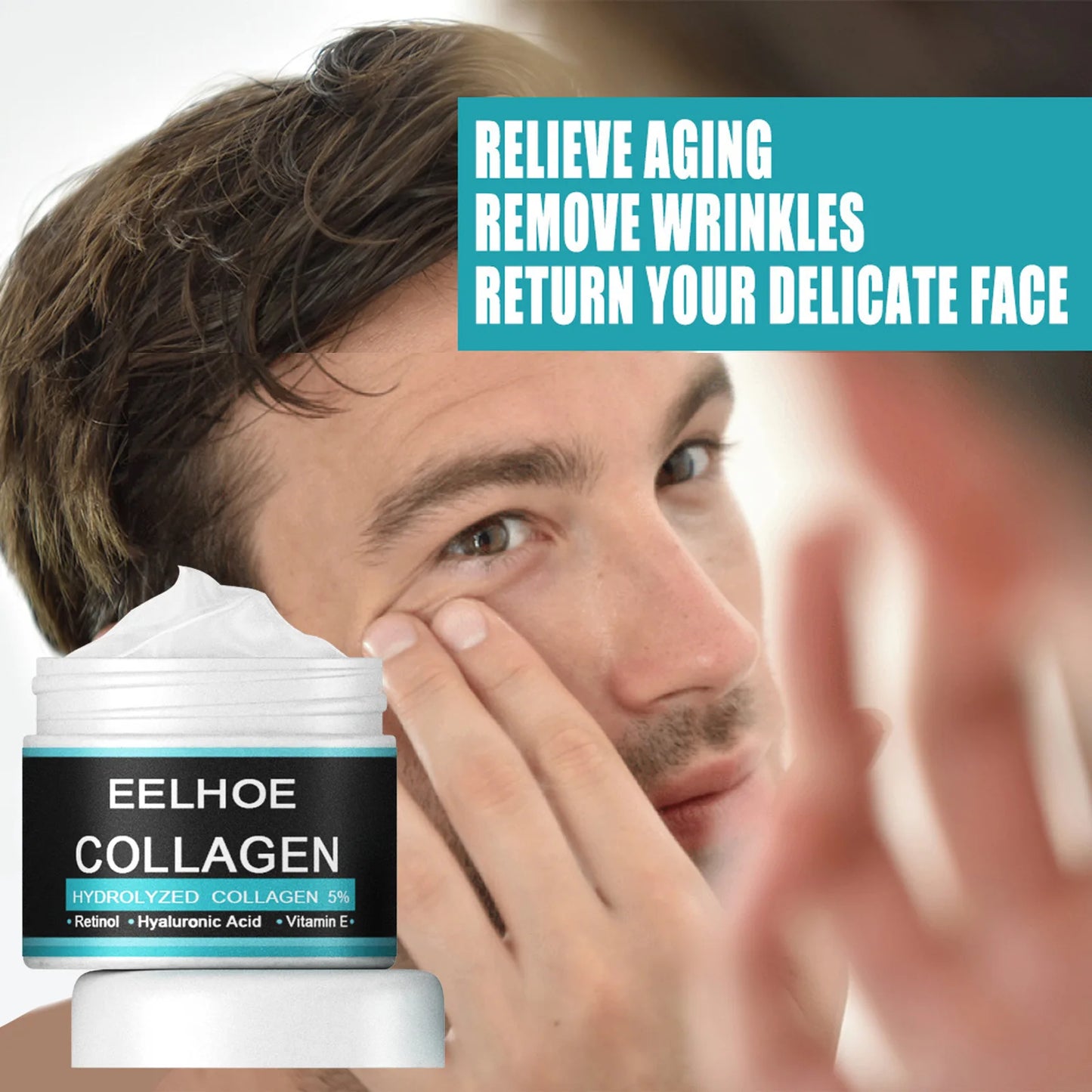 Collagen Creams For Men Anti Wrinkle Anti Aging Face Cream Firming Moisturizing Hyaluronic Acid