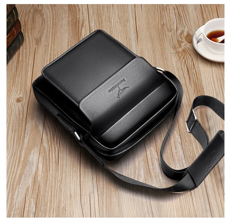 Luxury  Business High Quality Casual Men Bag Vertical Business Leather Shoulder  fashion Man Crossbody Messenger