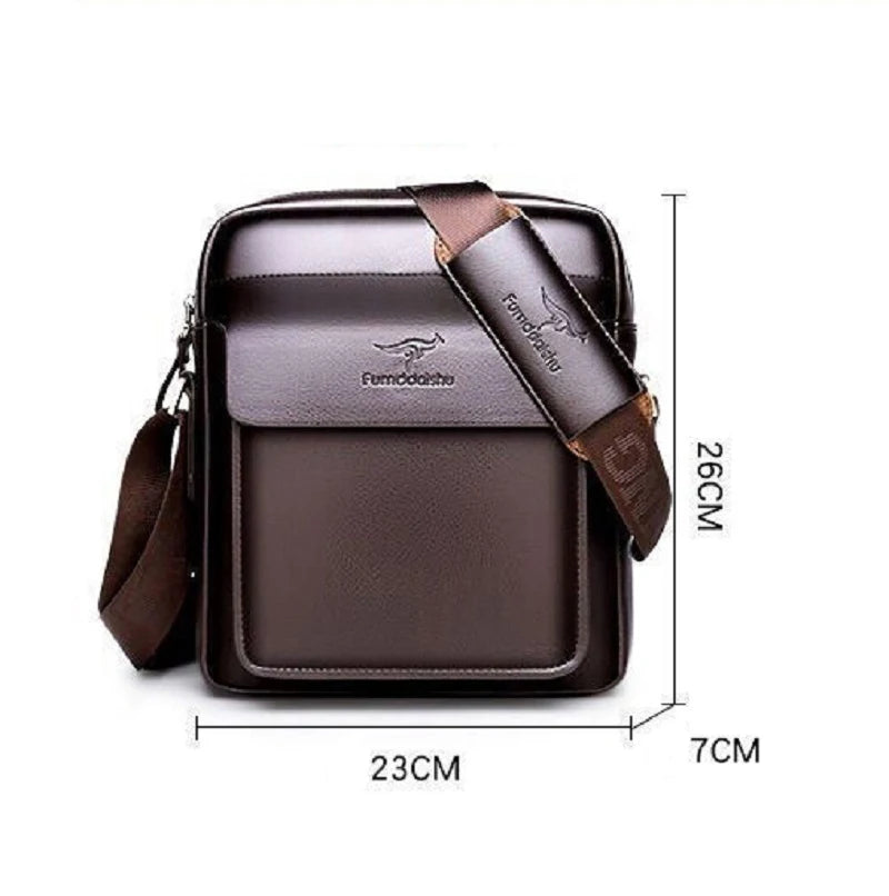 Luxury  Business High Quality Casual Men Bag Vertical Business Leather Shoulder  fashion Man Crossbody Messenger