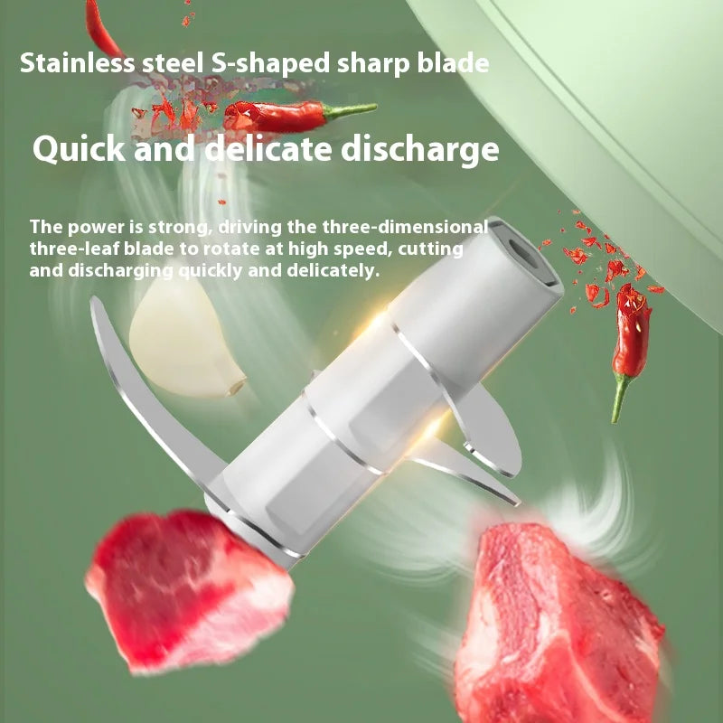 USB Portable Meat Grinder Vegetable Chopper for Kitchen Gadgets Electric Kitchen Food Chopper Mini Garlic