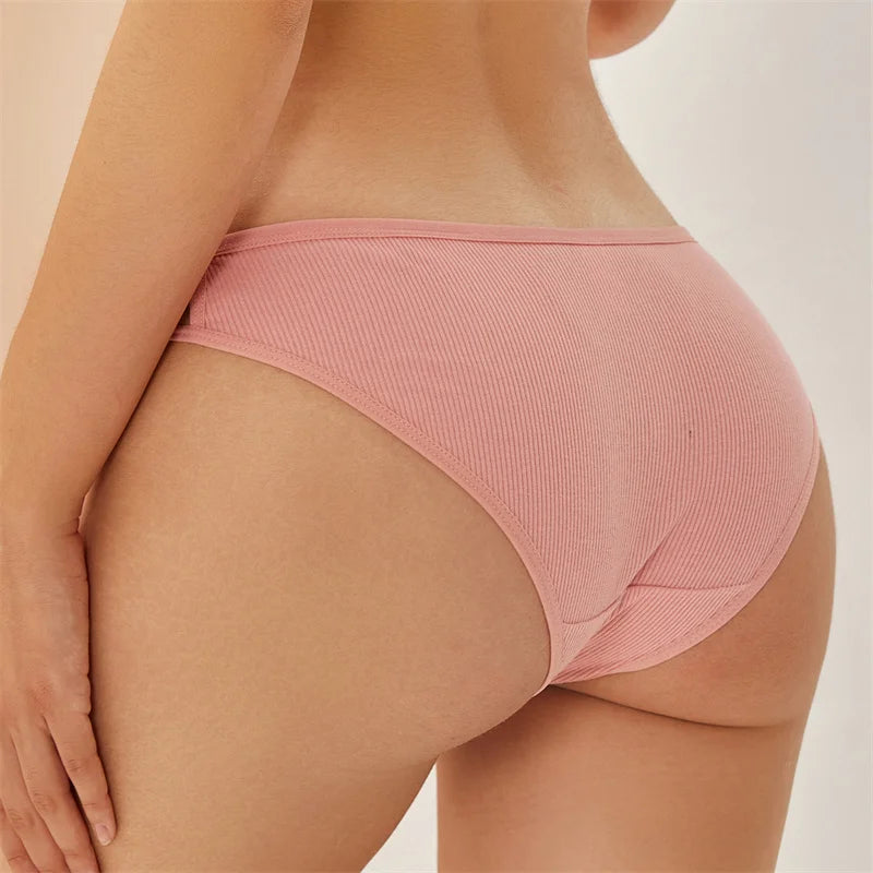 3PCS/Set Women Cotton Panties Sexy Low Rise Panties