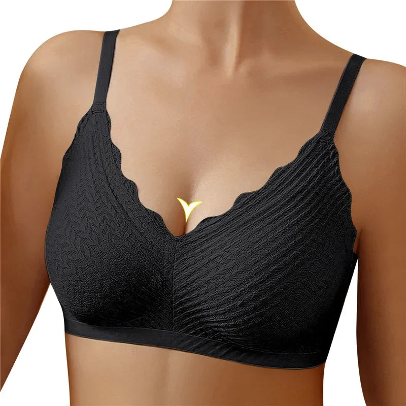 Woman  Laser Cut Seamless Wireless Push Up Bra Basic Crop Top Por Mayor Paddeden