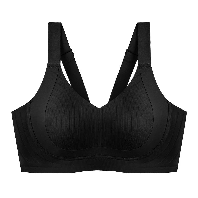 Women's Seamless Underwear, Thin Style, Large Breasts, Small Breasts, No Wires, Pull-up And Anti-sagging Large Size Bra