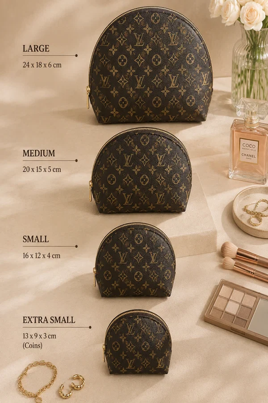 ✨ Diamond Vanity Pouches — 4-Piece Set 💕👜